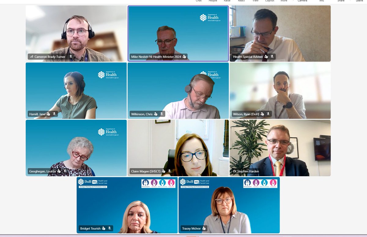 RCRadiologists's tweet photo. Good discussion with NI Health Minister @mikenesbittni and Department of Health colleagues on tackling radiologist and oncologist shortages, the radiotherapy services review, and the role of training, innovation and AI in improving patient care across Northern Ireland. https://t.co/TiH0XaSvBC