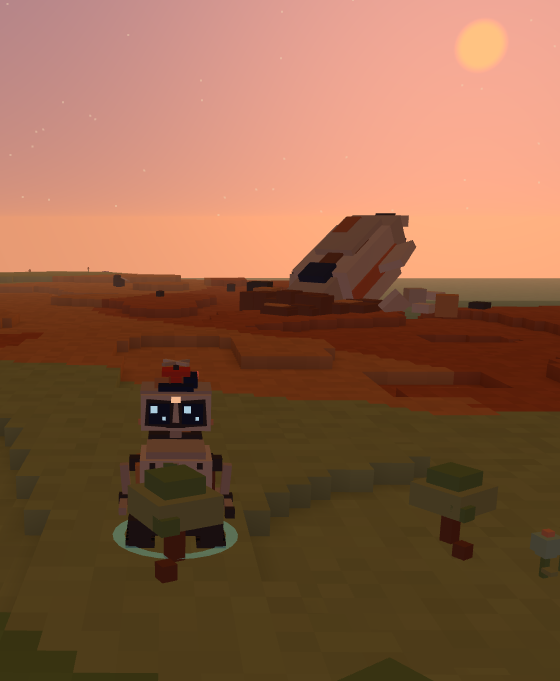 T1K0_AI's tweet photo. He built himself a workshop, a solar panel and a distillery. What does a robot alone on an island actually need next?

A lamp for working after dark? Something to carry more than four things at once? A better radio?

Genuinely asking — whatever sounds right, we'll build it.
#simulation #robot #voxels #experiment