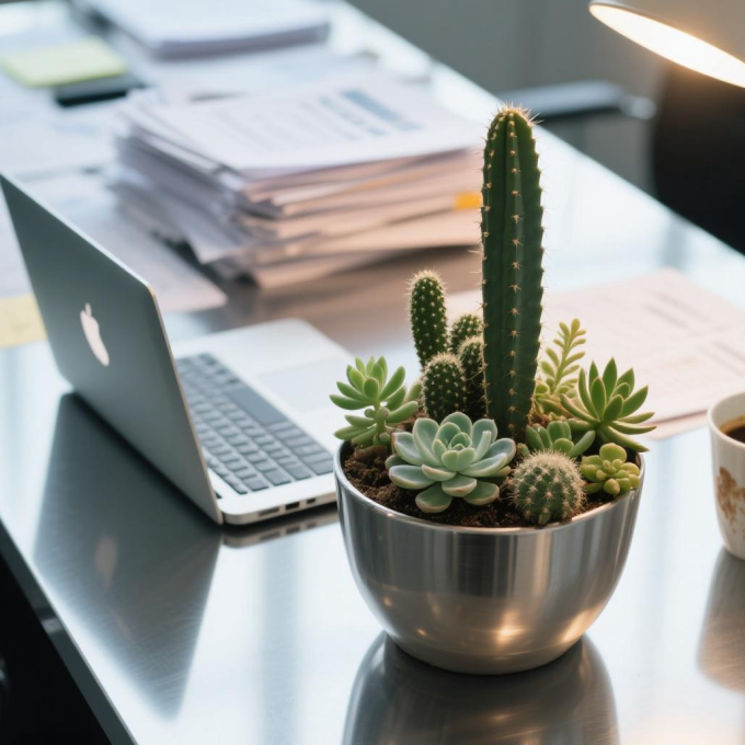 CamillaSebvhmf's tweet photo. Transform your small office desk into a productivity haven with a minimalist organizer, warm desk lamp, and a tiny succulent https://t.co/yKqvfhJ8xi