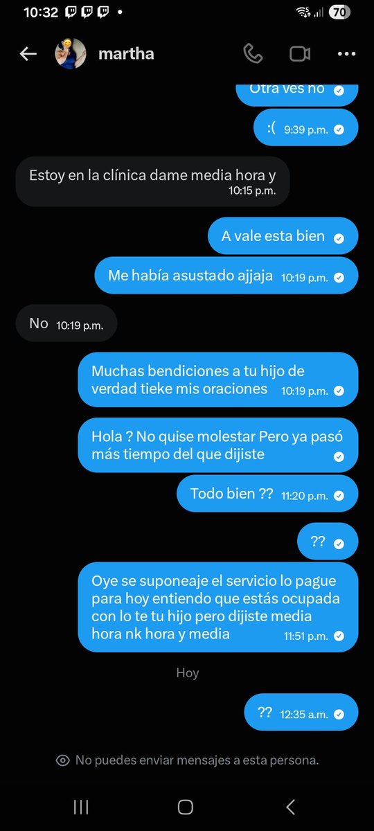ro_tinez13's tweet photo. Gente cuidado con esta persona @martha3702137 ella estafa le compre un servicio y al final resultó bloqueadome https://t.co/SYlEbOodxT