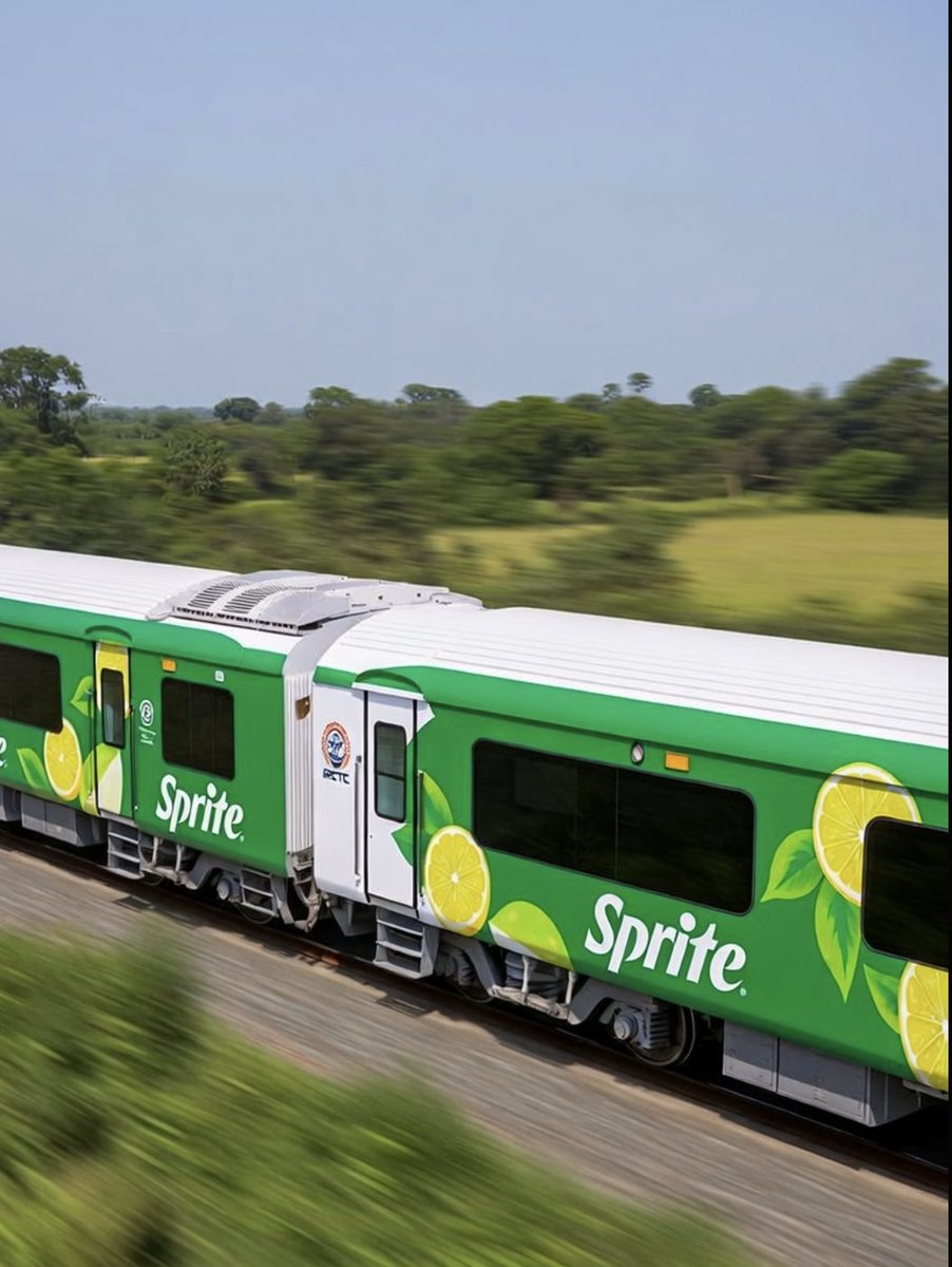 evrydaypursuit's tweet photo. India’s first private branded train is here! 
 Lucknow–Delhi Tejas Express (82501/82502) will run as ‘Sprite Tejas Express’ from 19 Aug to 11 Nov 2026 after IRCTC awards branding rights to Sprite.

#SpriteTejasExpress #TejasExpress #IRCTC #IndianRailways https://t.co/JQh2Tws9Wi