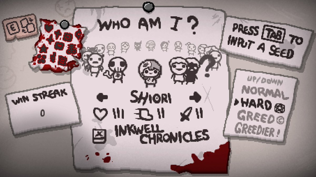 amhapi's tweet photo. #ShiorinSketch What's that? Our Shiori has reached the basement! 🤍🖤
I made a cute Isaac skin as Shiori (replacing Bethany) in The Binding of Isaac, as well as some existing items (for my personal usage).
It was fun to make, and playing as baby Shiori is also really fun! https://t.co/bOjNe2ZzYU