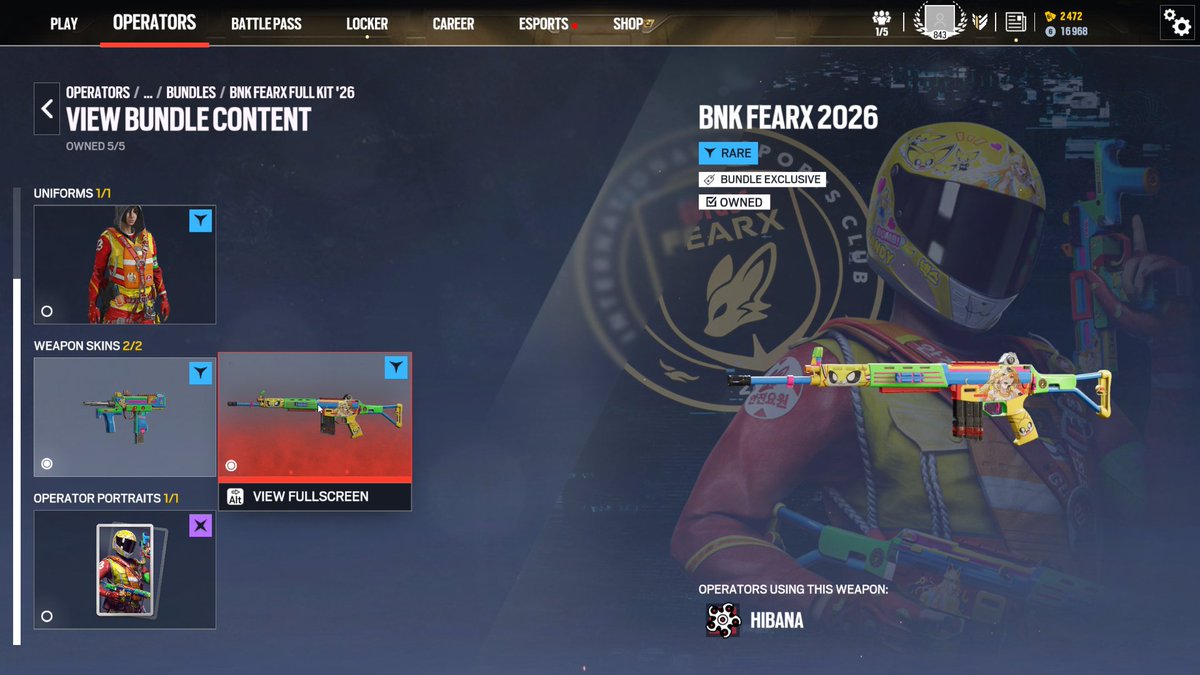 KudosOnYT's tweet photo. Giving away 4 Fear X Hibana bundle codes for Rainbow Six Siege 👀

TO ENTER:

✅ Follow @KudosOnYT &amp; @BNKFEARXEsports 
🔁 Repost this tweet 
🗺️ Comment your favourite Siege map 

I will draw the winner Sunday🫡 https://t.co/C0LCdr63YW