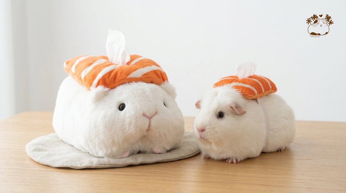 mizhuzhumi's tweet photo. Wait, why does this sushi tissue box look exactly like me?! 🐹🍣📄
「この寿司ティッシュケース、なんで私と全く同じ見た目なの?!笑」🐹🍣📄
#guineapig #guineapiglife #cavy #tissuedispenser #sushi #cute #モルモット #モルモットのいる生活 #天竺鼠 #可愛い #荷兰猪 #豚鼠 #面巾纸收纳盒 https://t.co/bUYcEZBDW0