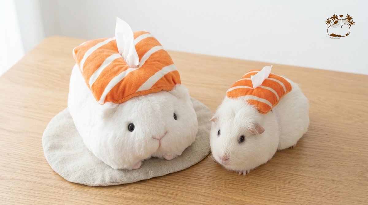 mizhuzhumi's tweet photo. Wait, why does this sushi tissue box look exactly like me?! 🐹🍣📄
「この寿司ティッシュケース、なんで私と全く同じ見た目なの?!笑」🐹🍣📄
#guineapig #guineapiglife #cavy #tissuedispenser #sushi #cute #モルモット #モルモットのいる生活 #天竺鼠 #可愛い #荷兰猪 #豚鼠 #面巾纸收纳盒 https://t.co/bUYcEZBDW0