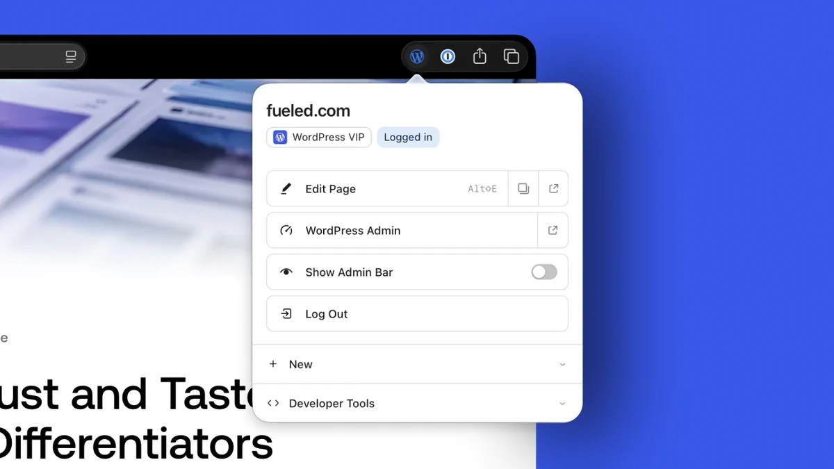 Screenshot of the browser extension in use.