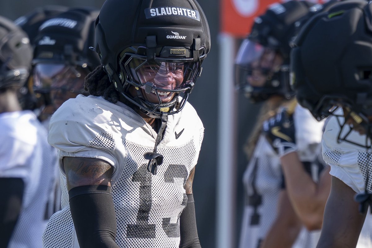 KrockPhoto's tweet photo. Images from today’s Purdue Football Fall Camp practice 

@GoldandBlackcom 
@BoilerFootball https://t.co/7iAbm9X2XB