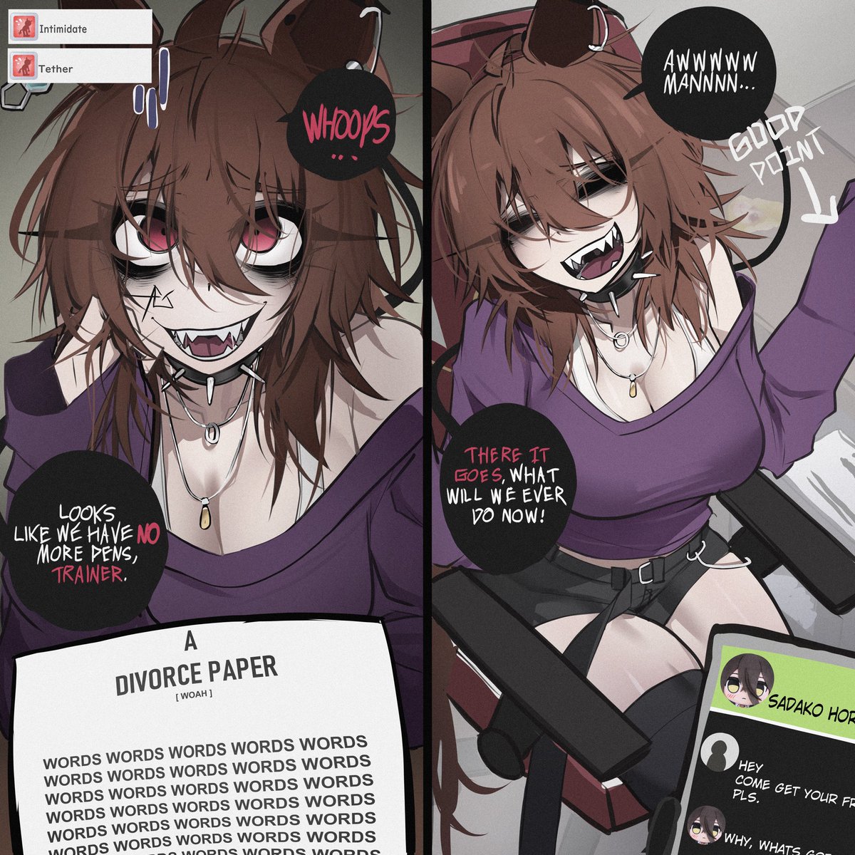 GlitchAce's tweet photo. Woah , this 🐴 got issues 

#umamusume https://t.co/OJiCmK8HAd