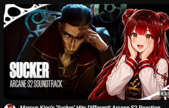 SolariReacts's tweet photo. Sucker from Arcane was cool vibes! https://t.co/lzNeMQ86Li

#ArcaneSeason2 #leagueoflegends #femalegamer #vtuber #musicreactions #gaming https://t.co/B9nPqNB6Rt