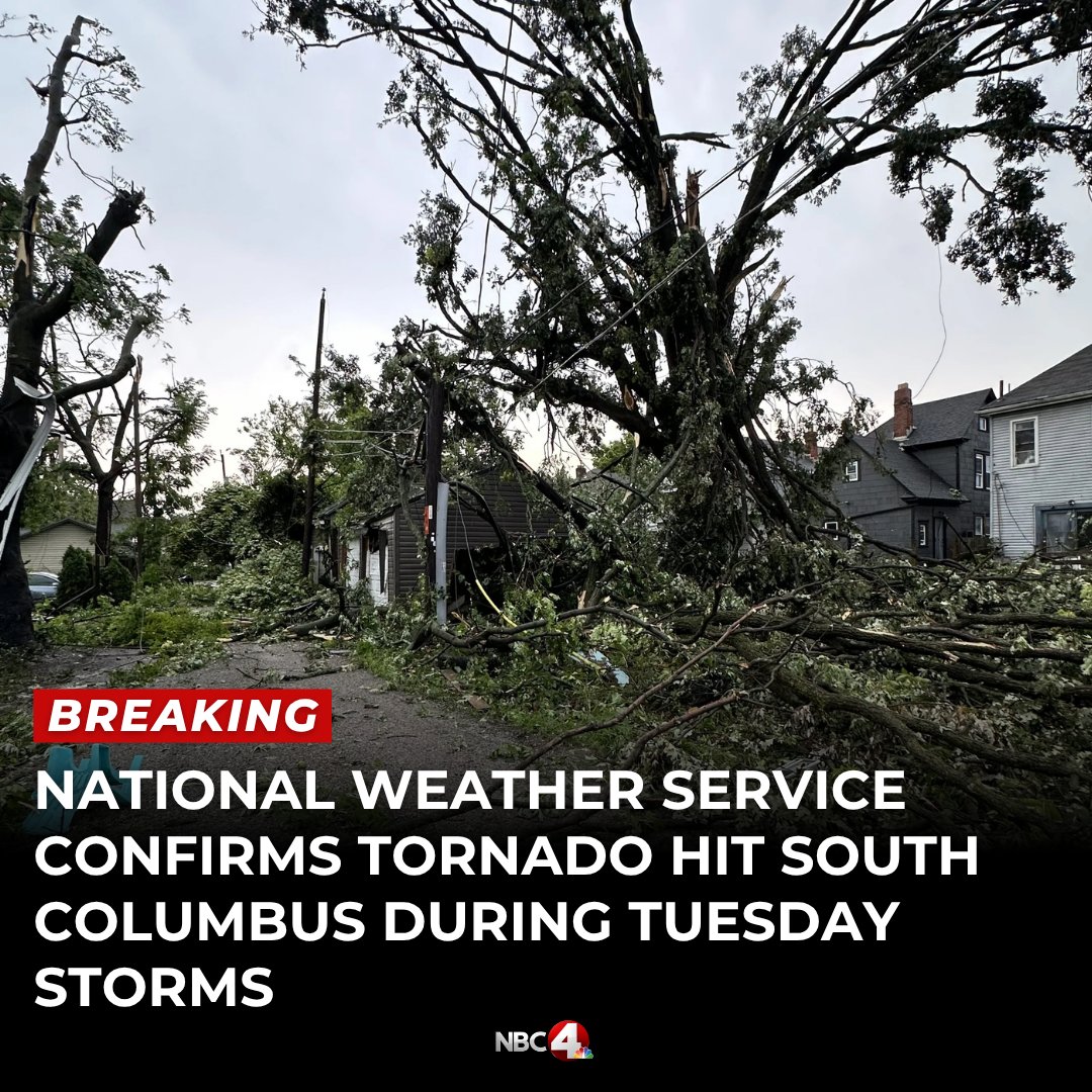 nbc4i's tweet photo. Breaking News: The National Weather Service confirmed that a tornado touched down in south Columbus during Tuesday’s violent storms that left devastating damage. https://t.co/IBRK6Z6B2v https://t.co/eRmATqCkKE