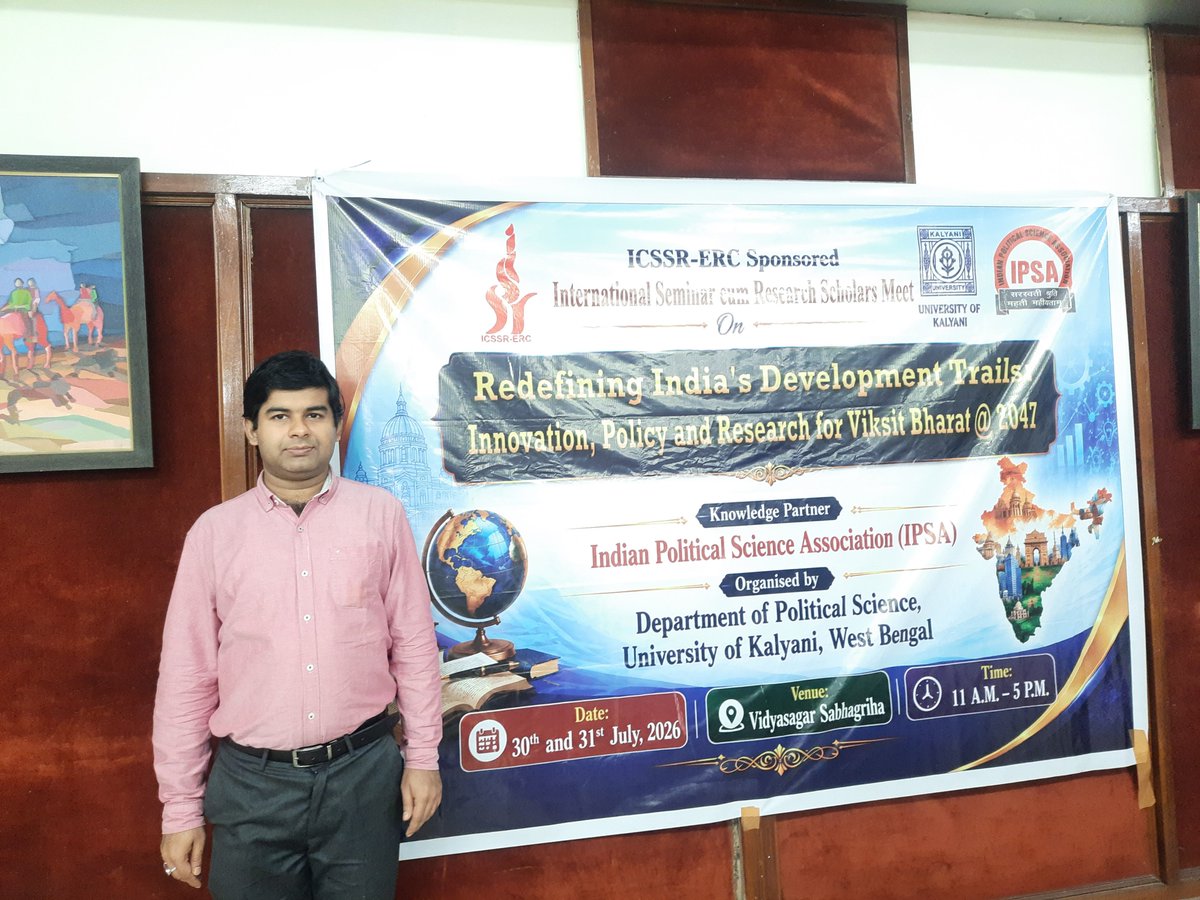 Sumit_Ganguly's tweet photo. of Kalyani with @ConferenceIpsa as the Knowledge Partner. The topic of my paper was "Implementation of the National Register of Citizens in West Bengal". Since I am a legal academician, I presented it not only from the perspective of politics, but also law. It was a great https://t.co/J2F9TEPdJT