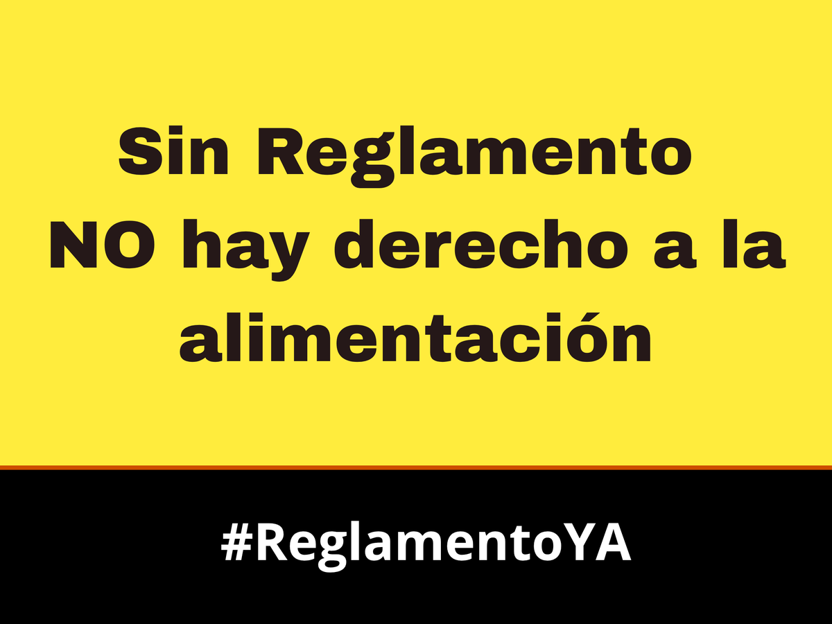Beatrix_m_'s tweet photo. Hace más de dos años se aprobó la Ley General de Alimentación Adecuada y Sostenible, que reconoce el derecho de todas las personas a una alimentación adecuada.
Pero no se ha publicado su Reglamento, por lo que no se puede poner en acción.
Urge el #ReglamentoYa https://t.co/DlSutVmm8M