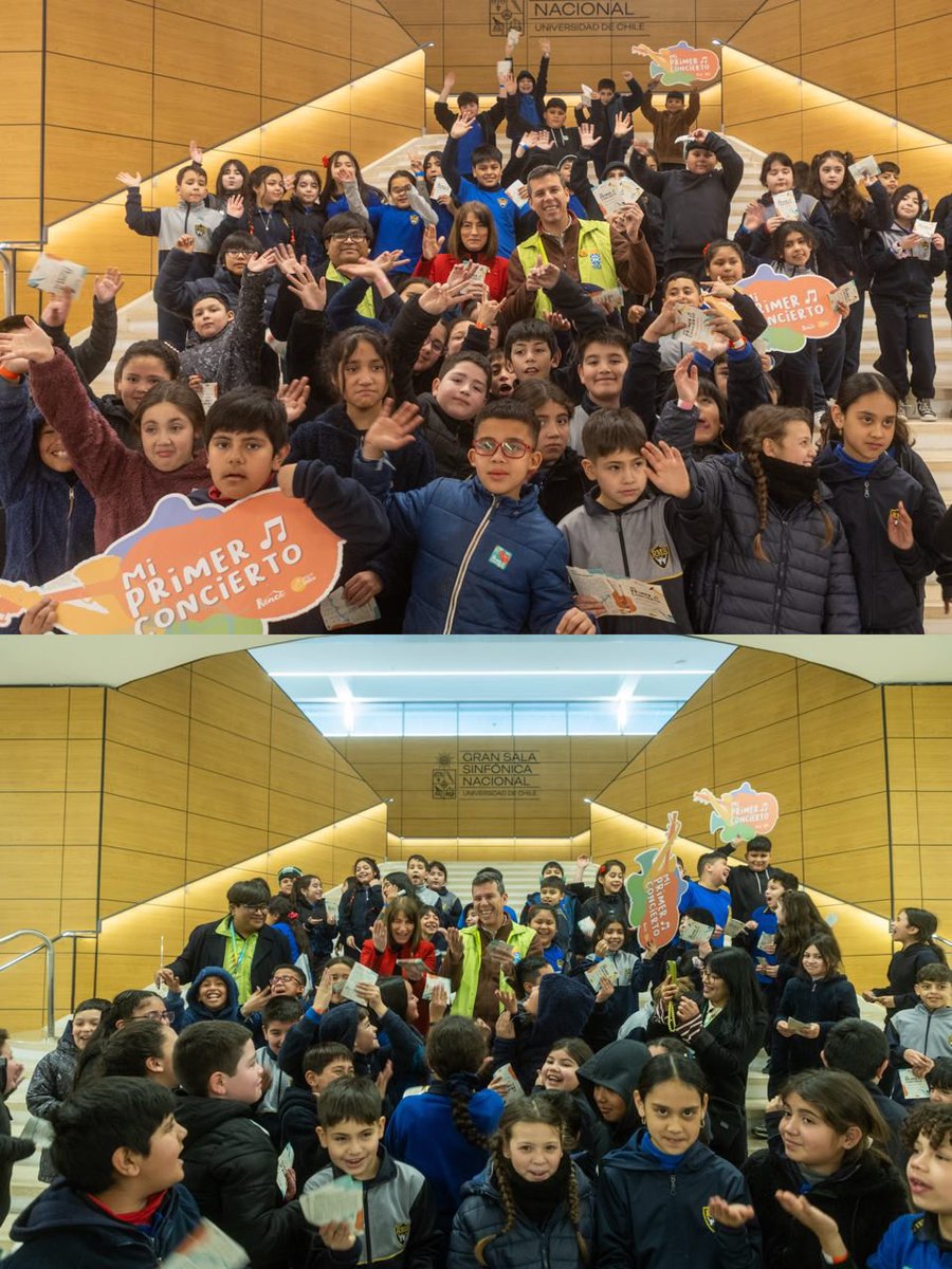 cn_castro's tweet photo. ¿Se imaginan qué pasaría si por el solo hecho de #CrecerEnRenca, TODA UNA GENERACIÓN de pequeños renquinos viviera un concierto en la Gran Sala Sinfónica Nacional, preparado exclusivamente para ellos?

¡Hoy vivimos un hito verdaderamente inolvidable con #MiPrimerConcierto! Esta gran iniciativa de nuestra política #CrecerEnRenca busca acercar la cultura y las artes a nuestra niñez. 

Gracias a la alianza que hemos consolidado junto al CEAC de la @uchile, 1.533 estudiantes de cuarto básico de 32 escuelas de Renca disfrutarán en vivo de la Orquesta Sinfónica Nacional. 

Hoy los primeros 837 niños de 16 escuelas repletaron la gran sala sinfónica, y mañana será el turno de otros 696 alumnos de 16 establecimientos. 

¡Porque en Renca la cultura no es un privilegio, es un derecho que abre oportunidades y amplía los horizontes de nuestra niñez!