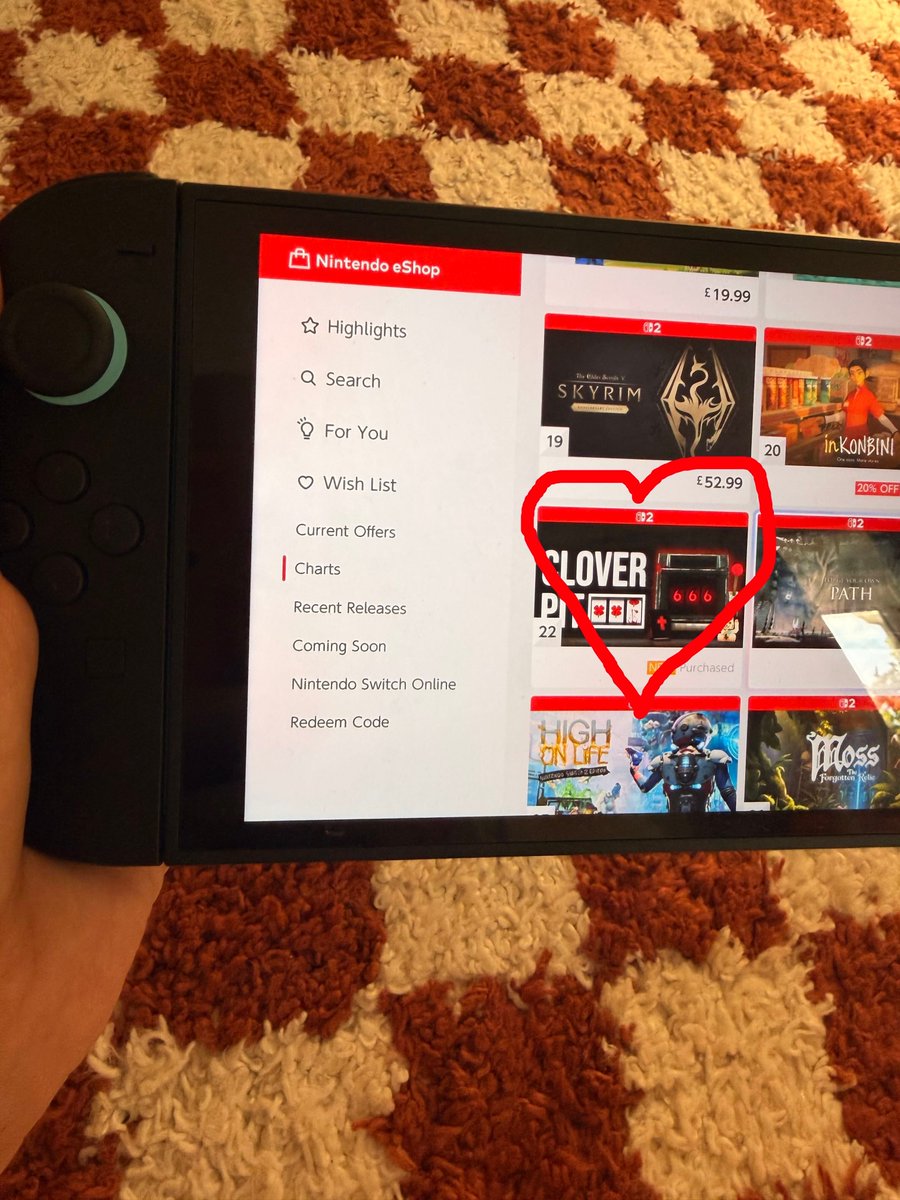 PanikArcade's tweet photo. we've only JUST launched CloverPit on Switch 2 and Switch and are already in the charts and the highlights section, thank you SO MUCH for all the support!!!! https://t.co/YQxzGTIn1p