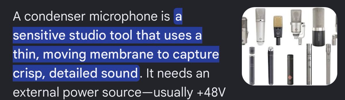 kaydontlie's tweet photo. bro doesn’t know what a condenser microphone is https://t.co/jzteaGiaZX