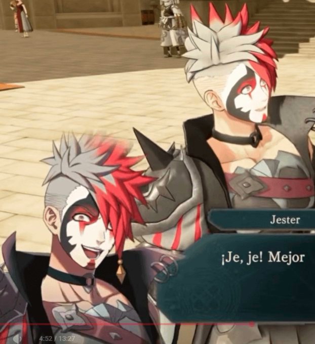 ivyfriday's tweet photo. "poc representation" "lgbtqia+ representation" yeah yeah great all very good but here's the most important representation the new fire emblem game is giving us. juggalos https://t.co/K4BvsUpgTD