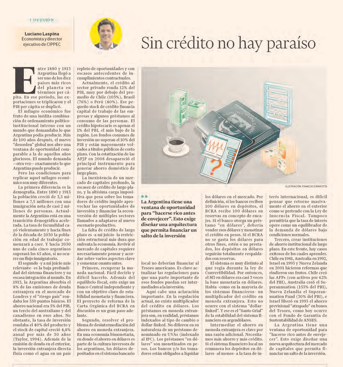 CIPPEC's tweet photo. Sin crédito no hay paraíso.

Argentina tiene una oportunidad histórica, pero para convertirla en inversión y crecimiento necesita crédito.

En esta columna de @Cronistacom, @LaspinaL analiza cómo volver a movilizar el ahorro y financiar el desarrollo.

👉 Leé la columna: https://t.co/Q9BpSad6wL