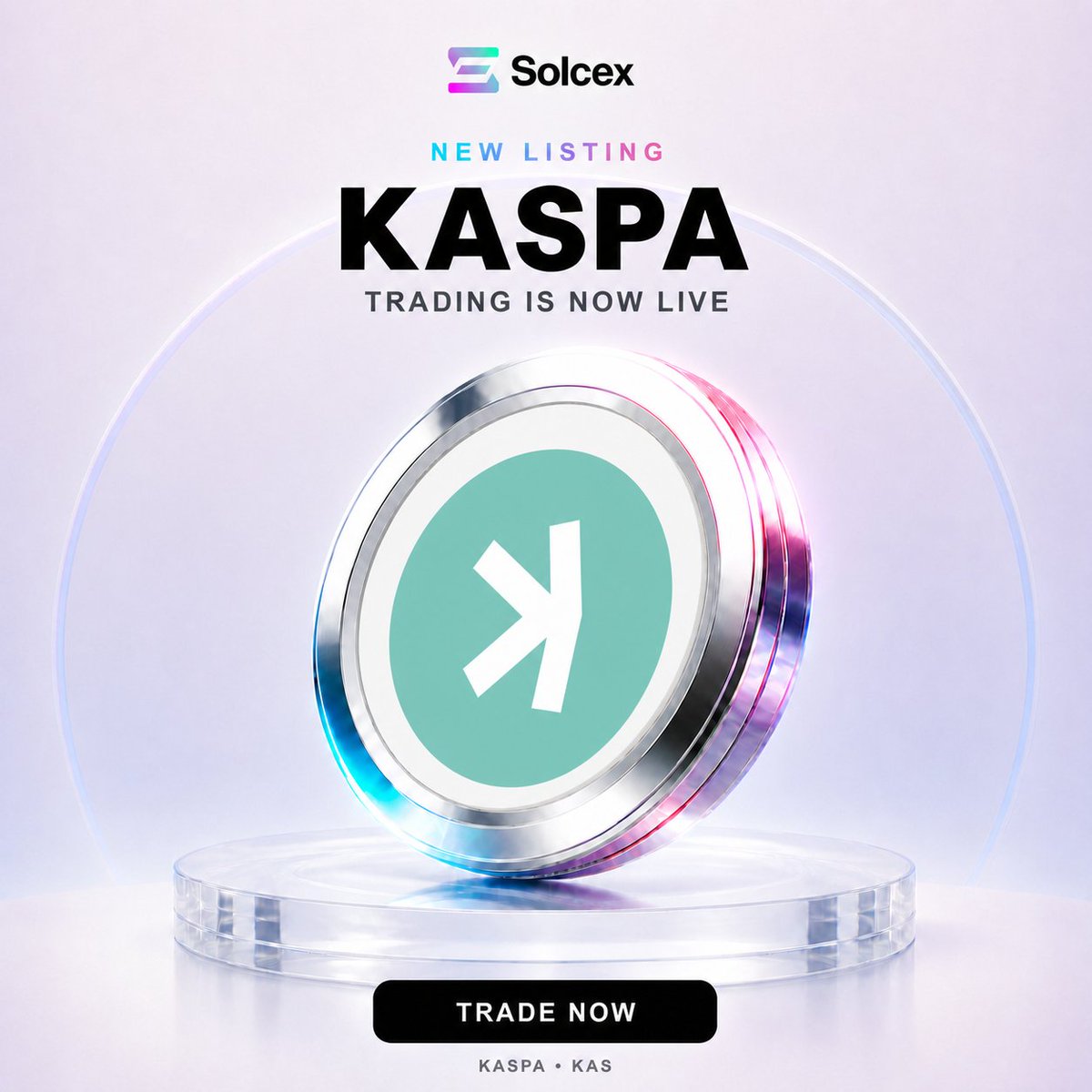 SolCex_Exchange's tweet photo. 📢 NEW LISTING: kaspa:native is now live on SolCex Spot.

Kaspa is a fair-launched proof-of-work blockDAG running at 10 blocks per second, built for fast, permissionless settlement and real-time decentralization.

◾️ Pair: KAS/USDT
◾️ Trading: Live now

Trade kaspa:native ↓
https://t.co/Nfvl1KeUPx