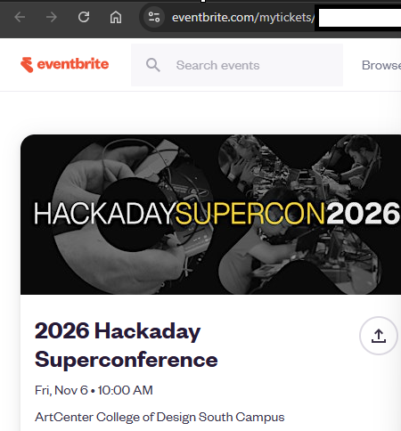 gojimmypi's tweet photo. I'm a @hackaday  #TrueBeliever ❤️  Pasadena tickets! https://t.co/LkGkOP0ooT