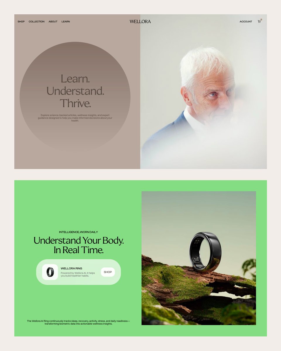 futurethingsco's tweet photo. A closer look at Wellora @framer Template 🌿

Designed around clarity, thoughtful details, and a seamless shopping experience — from discovering products to exploring what goes inside them.

Built in Framer for modern wellness brands.

Explore the template → https://t.co/5mzdXd8mYH