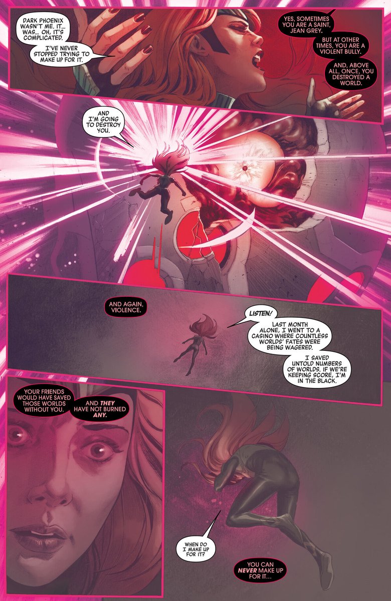 ArchivesJean's tweet photo. In the comics, Jean had an emotional conversation with a Celestial.  And it revealed the truth she could no longer deny, she is the Phoenix, now and forever.   #xmen97 #xmen #jeangrey https://t.co/3AOvfuE91l