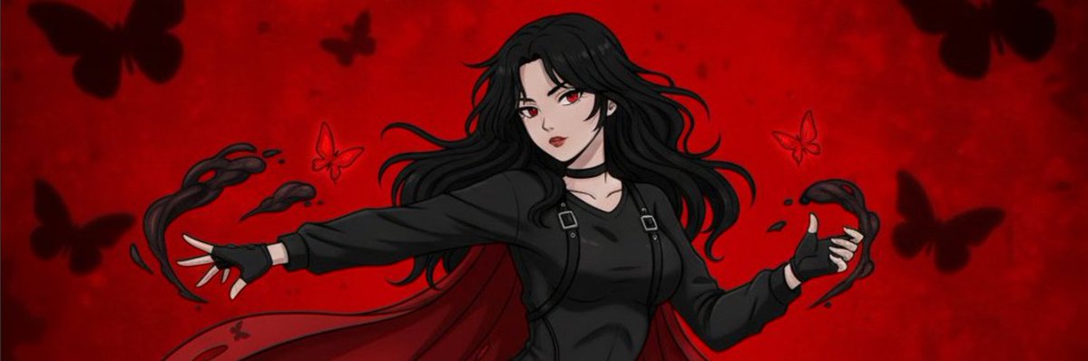 gfx_candi's tweet photo. 🖤❤️ Dark, mysterious &amp; a little dangerous… 🦋✨
Absolutely love how this character came together! The red &amp; black aesthetic is everything. 
🎨 Commissions are OPEN!
💌 DM me for custom artwork, character designs &amp; more!
#DigitalArt #AnimeArt #ArtCommission #CommissionOpen https://t.co/bLTl9iZUor