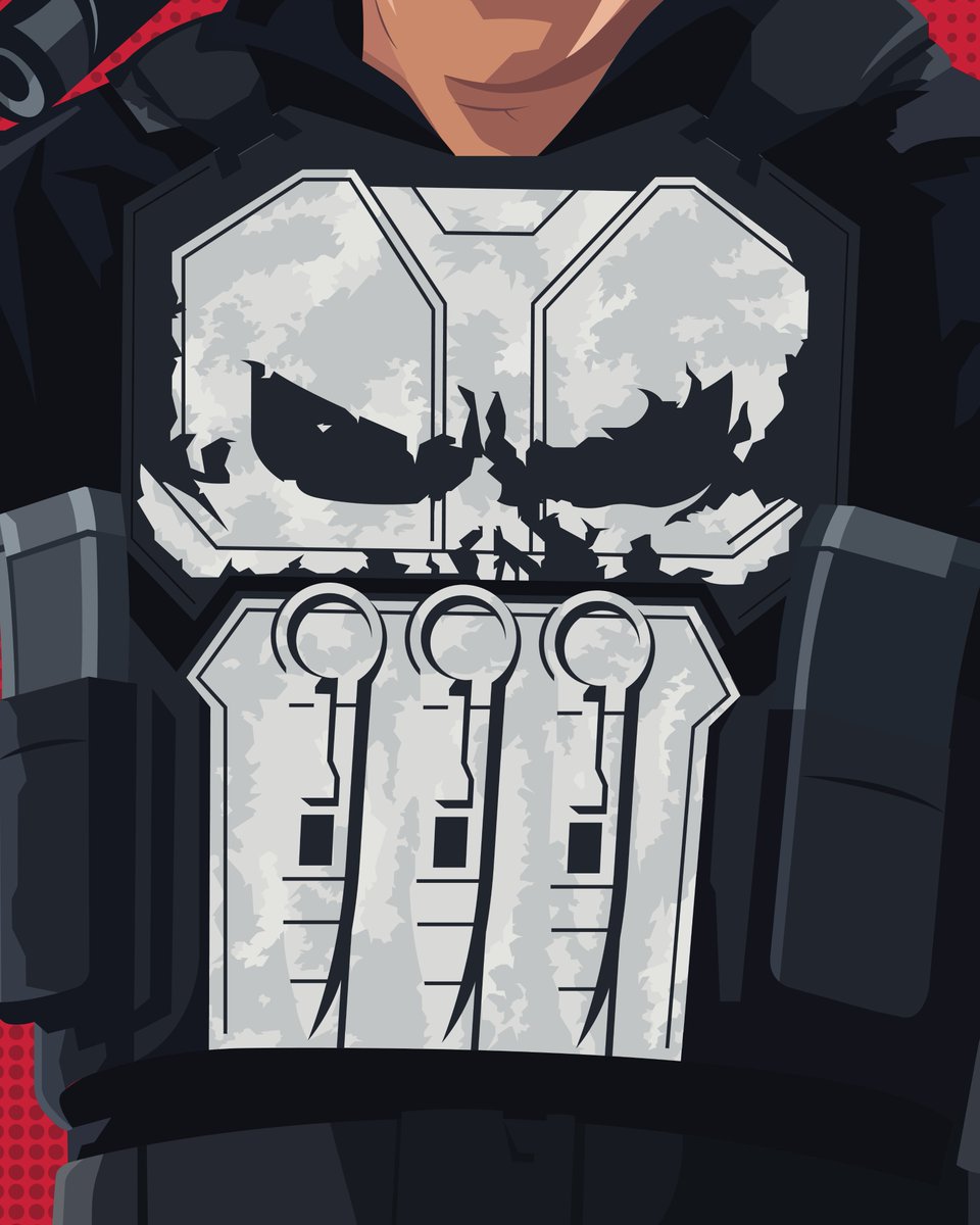 byblankstudio's tweet photo. A couple of close-up shots from my latest Punisher piece, inspired by #Spidermanbrandnewday! https://t.co/PqXZRX9FMN