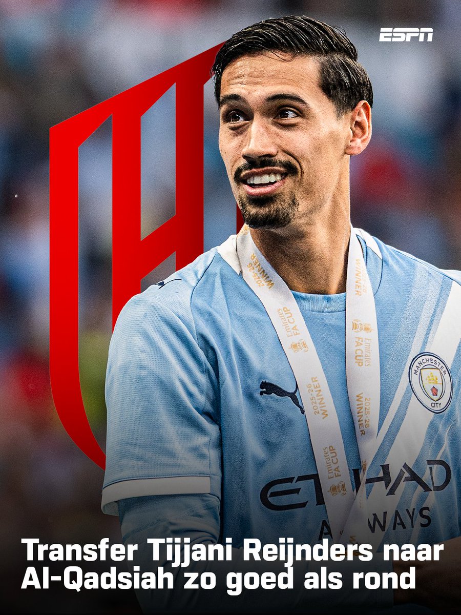 ESPNnl's tweet photo. Tijjani Reijnders verruilt Engeland voor Saoedi-Arabië als de laatste formaliteiten, zoals de medische keuring, geen problemen opleveren 🇸🇦👀

🔗 https://t.co/5uY2PveAfG https://t.co/FFjE0AgX2W