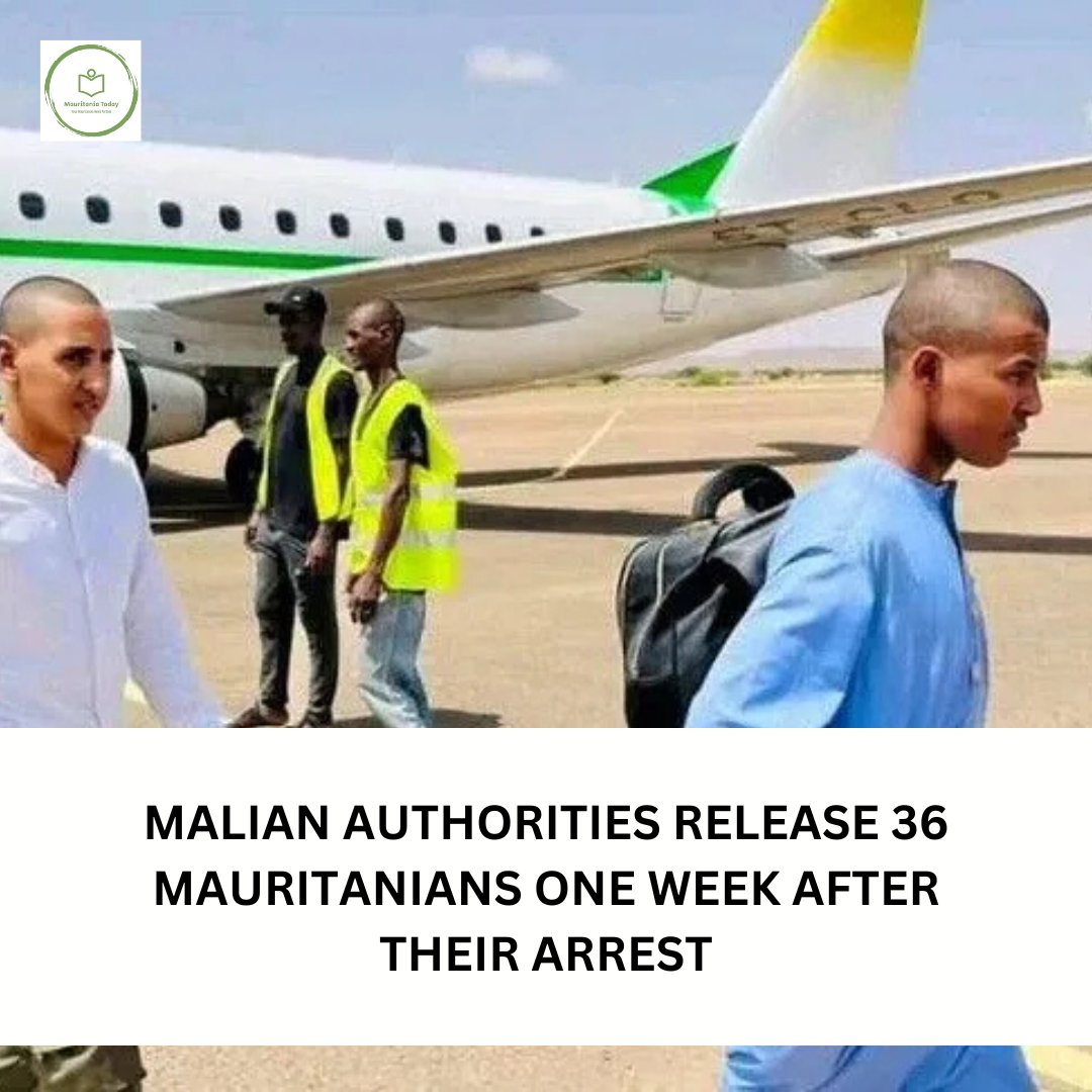 MauritaniaToday's tweet photo. Malian authorities have released 36 Mauritanian nationals who had been detained for a week in the city of Kati, southwest of the country, while travelling by road back from Côte d’Ivoire.
#mauritania #mauritanie #mali #موريتانيا https://t.co/VtBo4dddpc