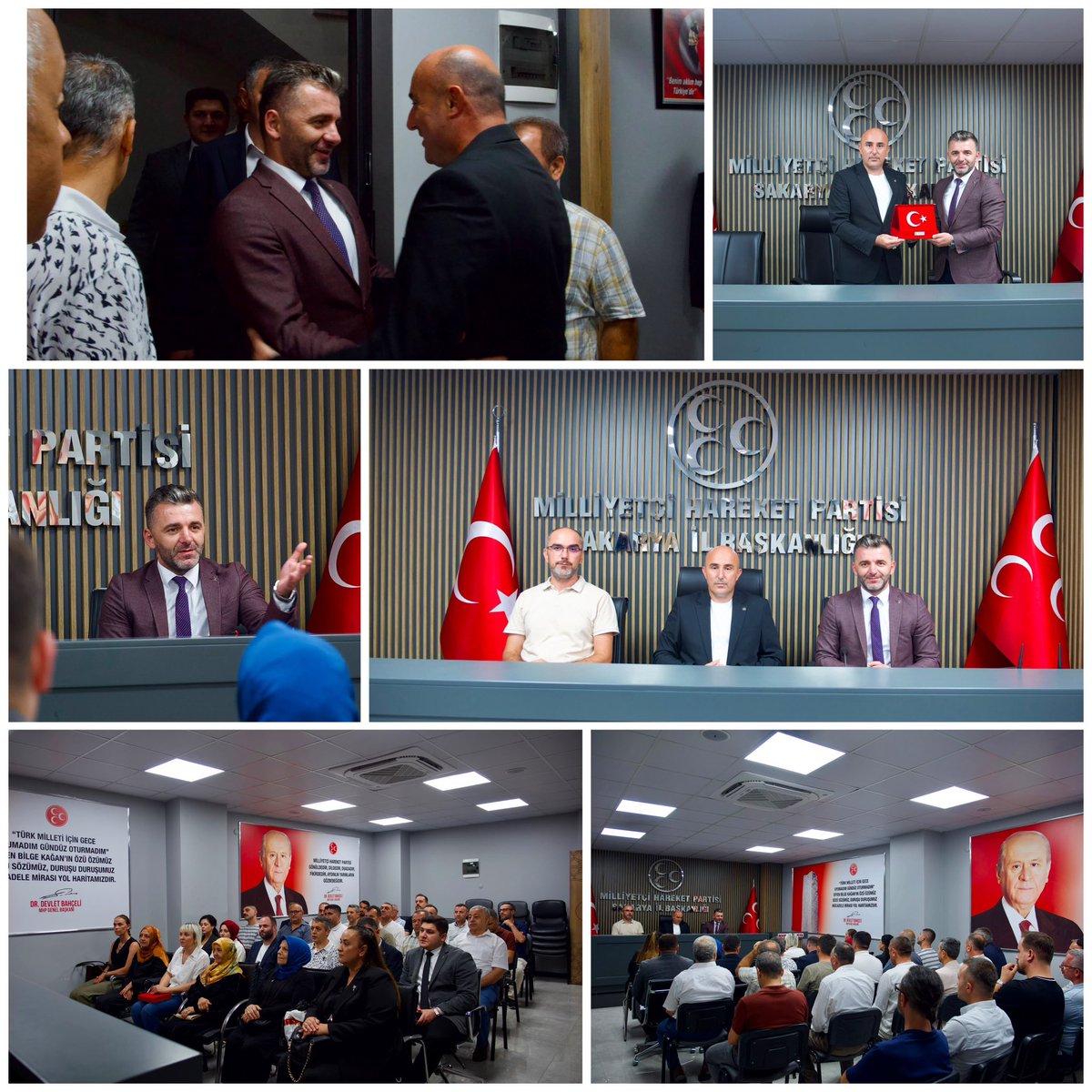 samet__caglayan's tweet photo. 📍 MHP Adapazarı İlçe Başkanlığındayız

Gerçekleştirilen kongrede yeniden MHP Adapazarı İlçe Başkanı seçilen Sayın Recep Usta’ya; İlçe Kadın Kolları Başkanımız Hatice Genç, İlçe Gençlik Kolları Başkanımız Emircan Kocaman, İlçe Yöneticilerimiz İlhami Dandan, Melek Yörükoğlu ve Aynur Çalışkan ile İlçe Kadın Kolları Yöneticimiz Nihal Koyunal’la birlikte hayırlı olsun ziyaretinde bulunduk.

Ziyaretimizin ardından MHP Adapazarı İlçe Yönetim Kurulu Toplantısı’na misafir olduk.

Sayın Recep Usta’yı ve yönetimini tebrik ediyor, görevlerinde başarılar diliyoruz. Cumhur İttifakı olarak birlik ve beraberlik içerisinde çalışmalarımızı sürdüreceğiz.