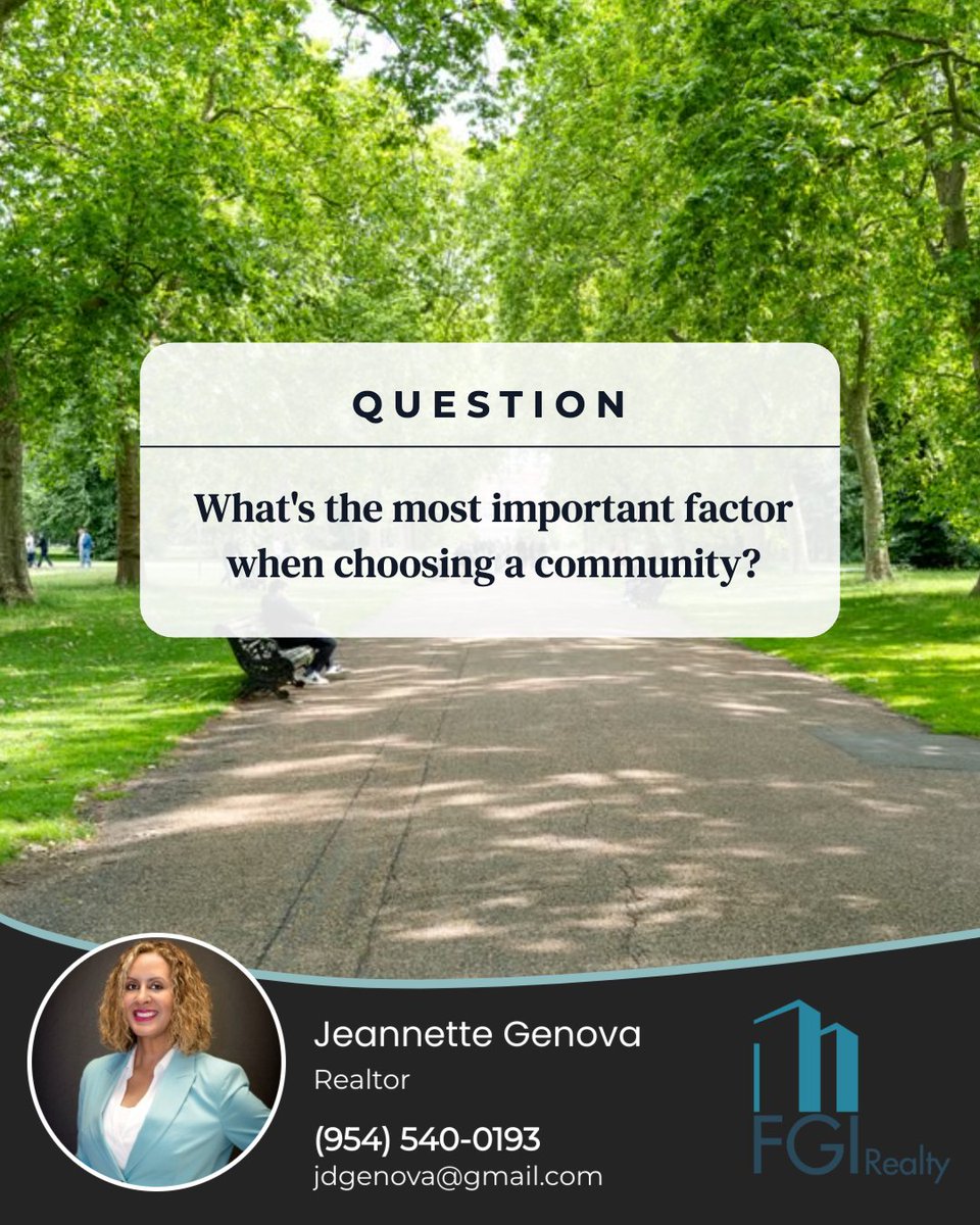 GenovaJean21233's tweet photo. The right home is about more than the four walls. It’s about finding a community that fits your lifestyle. 🏡

💬 What matters most when choosing a community: location, amenities, schools, lifestyle, or something else?

#WestonFlorida #WestonRealtor #WestonRealEstate https://t.co/W4ZunMKQAc