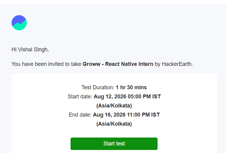 V900Vishal's tweet photo. Just gave the Groww SDE Intern (React) OA — honestly, one of the worst OAs I’ve taken 😭

>11 questions: 9 JS fundamentals + 2 TypeScript coding problems.

>I got 1 full pass, 2 coding questions, and scored 13/15.

>>Curious if others had a similar experience? https://t.co/rEgbaQFRhS