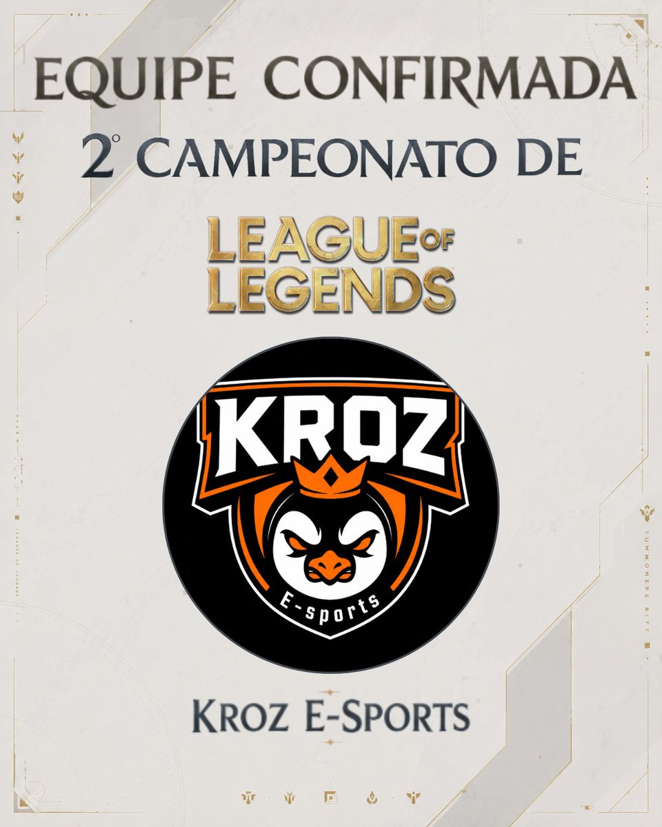 StudioGamevsJD's tweet photo. CONFIRMAÇÕES CHEGANDO!

Mais uma confirmação para o 2º Campeonato de League of Legends! 

A disputa está tomando forma e promete confrontos intensos. 

Fiquem ligados: ainda tem muita novidade vindo por aí!

#LeagueOfLegends #LoL #Esports https://t.co/zAjweyngmF