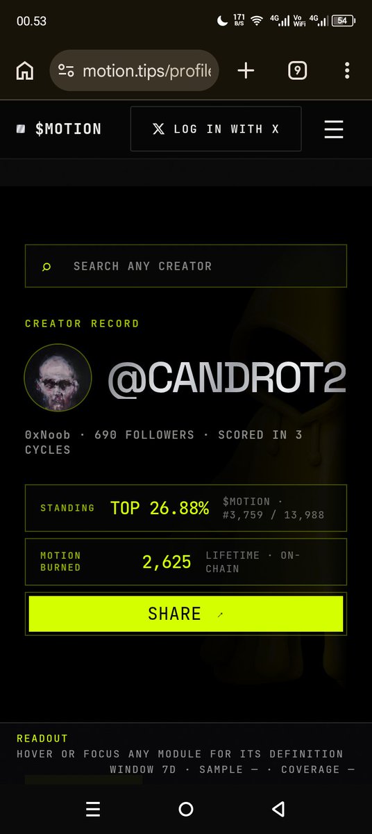 Candrot2's tweet photo. Okay now I'm trying to shift to the top 15% is it possible? 
What if it doesn't happen?
No problem I will still try

 Let's grow together @tipmotion @motiontip 

$MOTION
$BRODIE 
$PONS https://t.co/DsErkmtCca