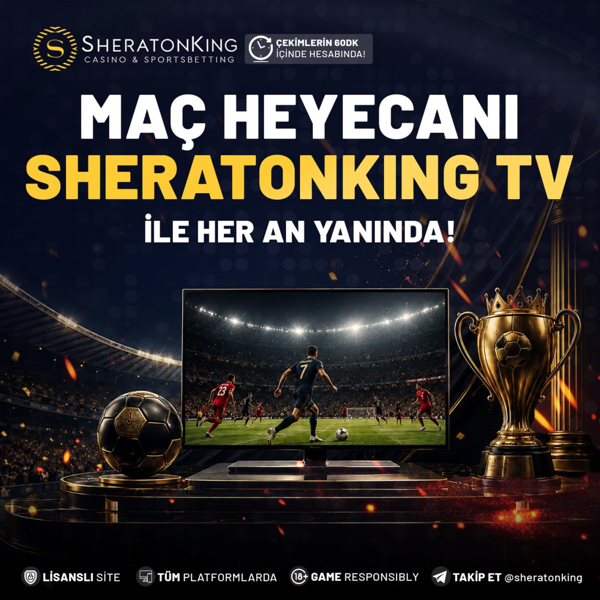 SheKingSpor's tweet photo. 📺 MAÇ HEYECANI SHERATONKING TV İLE HER AN YANINDA! 📺

Dünyanın tüm ligleri, en kritik karşılaşmalar ve 7/24 kesintisiz canlı yayınlar tamamen ücretsiz! Maçı kaçırma derdine son ver, heyecanı anında yaşa! 📺

💛 https://t.co/FtO0PpeTEg

#KesintisizYayın #SüperLig https://t.co/FgxuObP91W