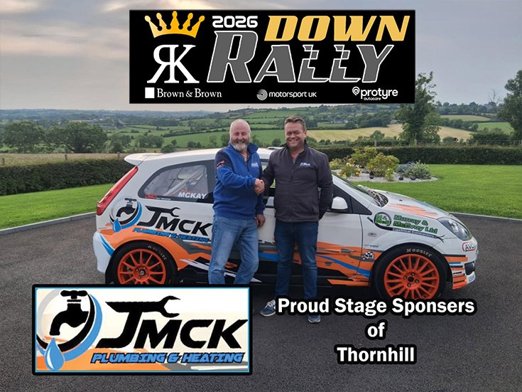 TheMSHub's tweet photo. 2026 Down Rally Stage Sponsor Announcement!
A big thanks to JMCK Plumbing and Heating for sponsoring the Thornhill stage for the upcoming Down Rally #downrally #nirally #motorsport #motorsportuk #northernireland #thornhill https://t.co/l3BRK4wqzk