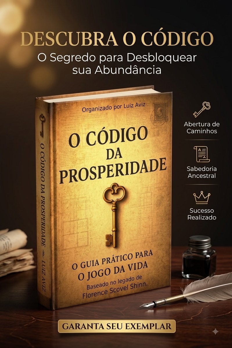 luizaviz's tweet photo. O Código da Prosperidade - Guia Prático para o Jogo da Vida
A maioria das pessoas passa a vida lutando contra a maré, sem entender por que as portas se fecham enquanto para outros o sucesso parece fluir sem esforço.
https://t.co/O86HgkAMVZ https://t.co/jJzBNA706e