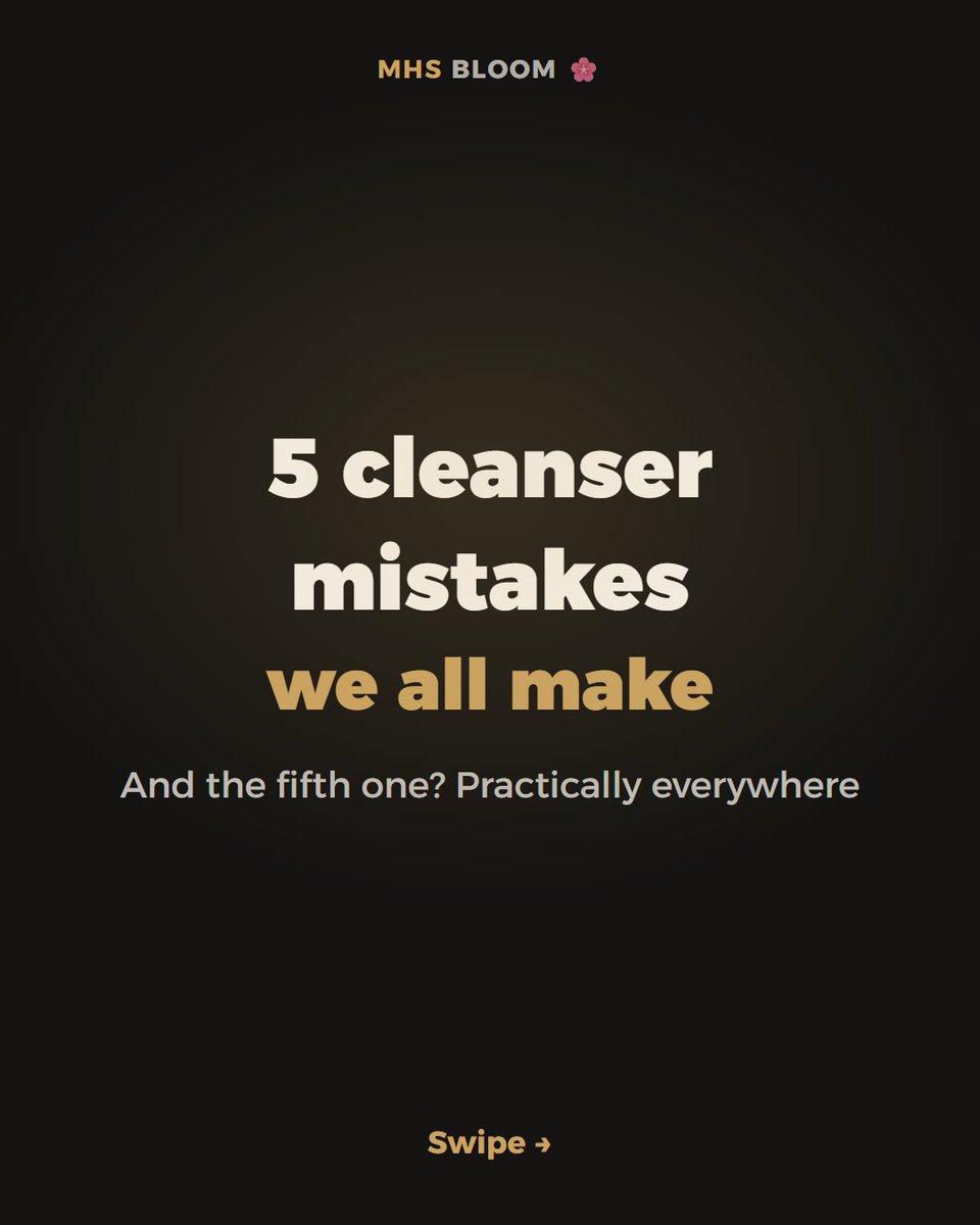MHSBLOOM's tweet photo. 5 cleanser mistakes we all make 🌸
Save this one for your next shelf trip 📌
Sourced, neutral, and free — MHS BLOOM.
Rankings and verdicts aren't for sale.
#skincare #skincaretips #skintok #skincareroutine #mhsbloom https://t.co/fuPek92OuT