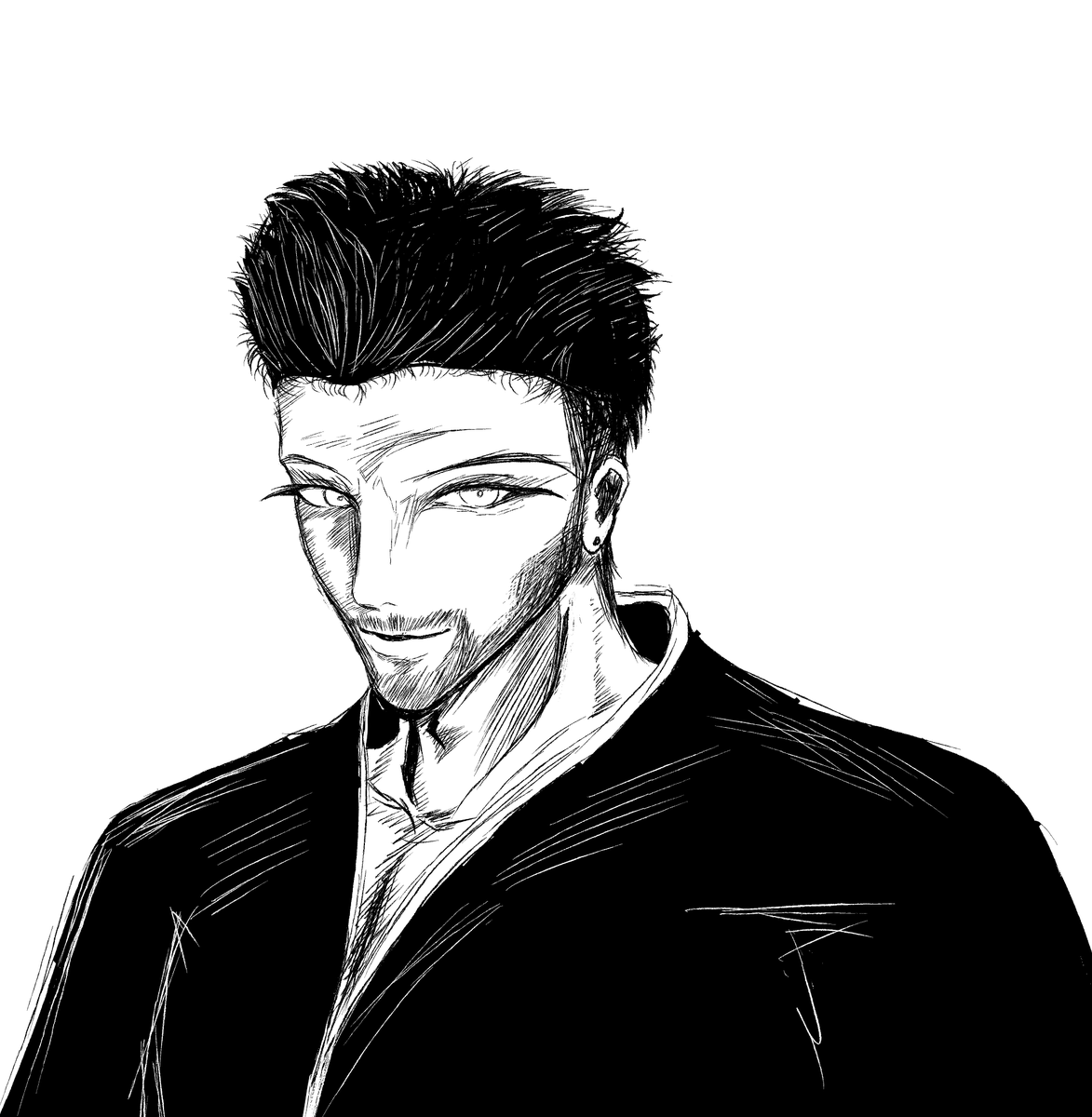 HeronMegami's tweet photo. Aproveitei meu tempinho livre e fiz o @basaraoficial versão shinigami (Bleach). Acho que vou começar a fazer mais desenhos assim, o que acharam?

Se tiver 50 likes faço a shikai e bankai dele :D https://t.co/twV5tp17t2