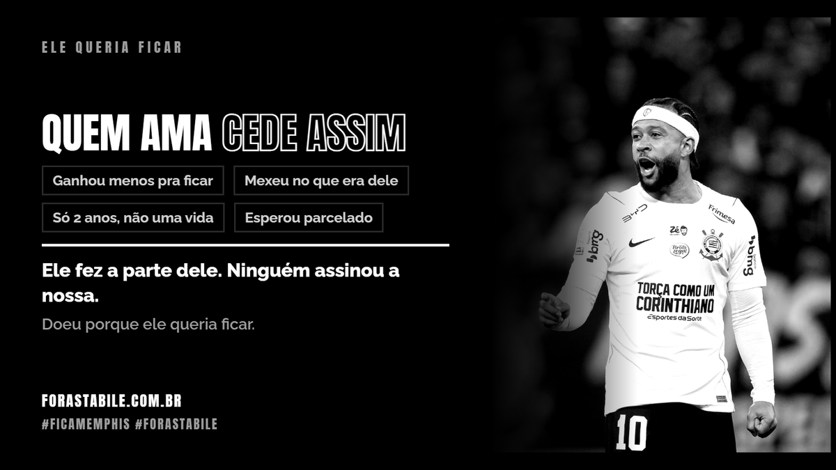 forastabile's tweet photo. O cara aceitou ganhar menos pra ficar. Aceitou mexer no que já era dele. Pediu só dois anos, não uma vida. E esperou parcelado o dinheiro que o clube devia a ele.

Ninguém faz isso por um clube que não ama.

Ele fez a parte dele. E ficou sozinho.

#FicaMemphis #ForaStabile
https://t.co/eegihhkOg1