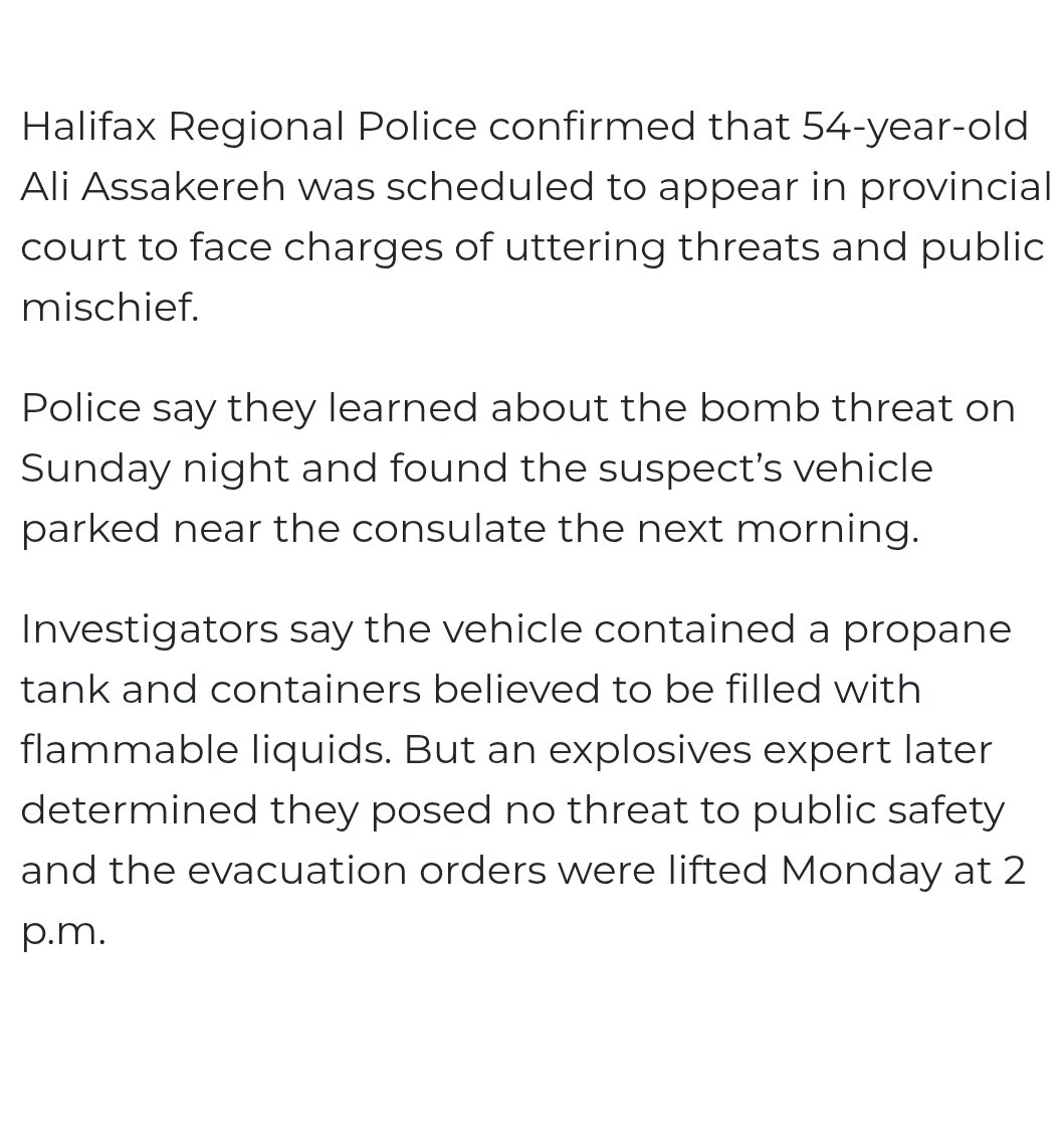 DaniMatar_'s tweet photo. 🤣 Published August 11, 2026 at 1:24 pm

Uttering threats to propane tanks and flammable liquids in car funnel https://t.co/1eOQMnr0dP