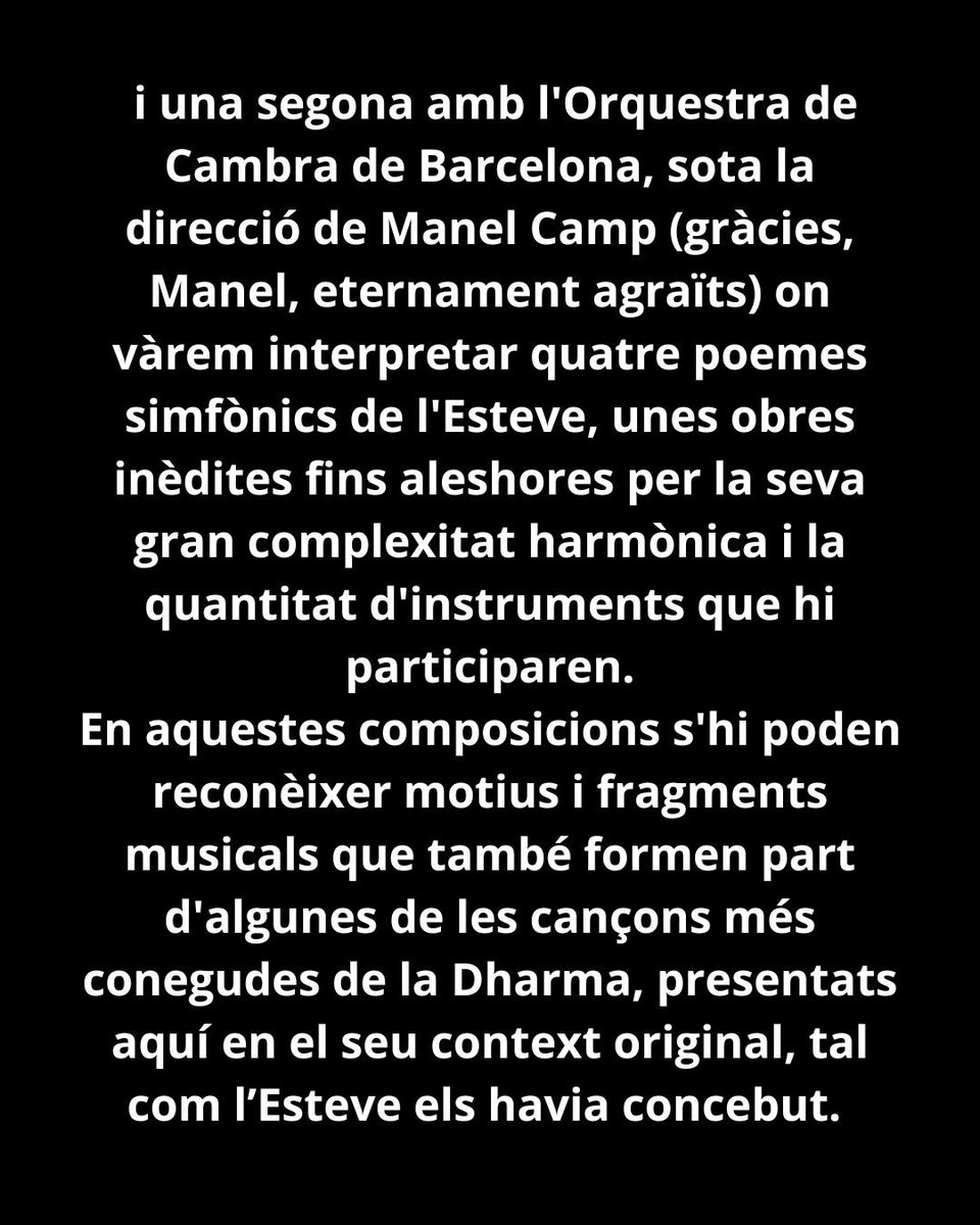 ElectricaDharma's tweet photo. Emès per TV3 l'any 1987 i mai més difós des d'aleshores 
Concert “Homenatge Esteve Fortuny” 
Dissabte 15 d’agost 23:10 h. Canal 33
Gràcies @som3cat @manelcamp i a tota la gent que ens va acompanyar i ho va fer possible.
Abans 22h Documental “Sempre Dharma” https://t.co/q1TV6V6kVf