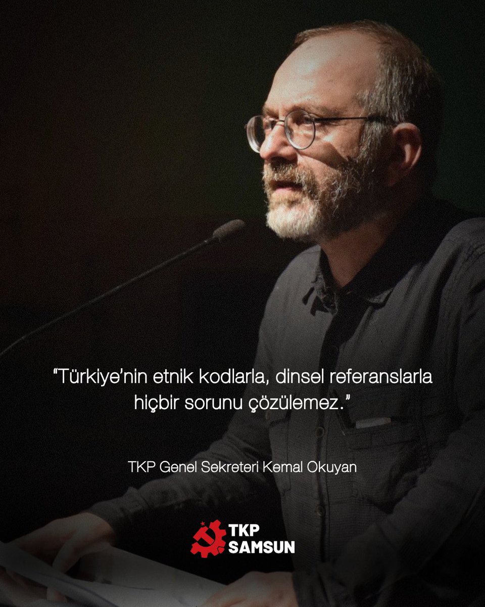 SamsunTKP's tweet photo. TKP Genel Sekreteri Kemal Okuyan:

"Şimdi Kürt sorunu bir dönüşümün önünü açmak, ona destek bulmak için kullanılıyor. Bu çözüm filan değil. Türkiye NATO şemsiyesinde yeni çatışmalara yol alıyor. Biz salak mıyız bunlara gözümüzü kapatacağız? Her şey ortada, apaçık..."

Söyleşinin tamamı:

https://t.co/WQnXY8O5qK