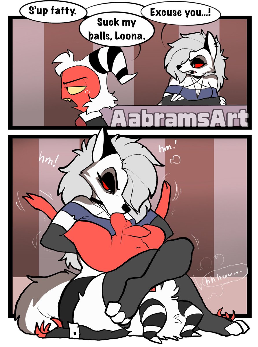 AabramsArt's tweet photo. “He had to open his big mouth”
Also no clue what this position is called, any ideas/suggestions?
#furry #loona #internationalWolfDay #HelluvaBoss‌ #moxxie https://t.co/zY5OBhaqDh