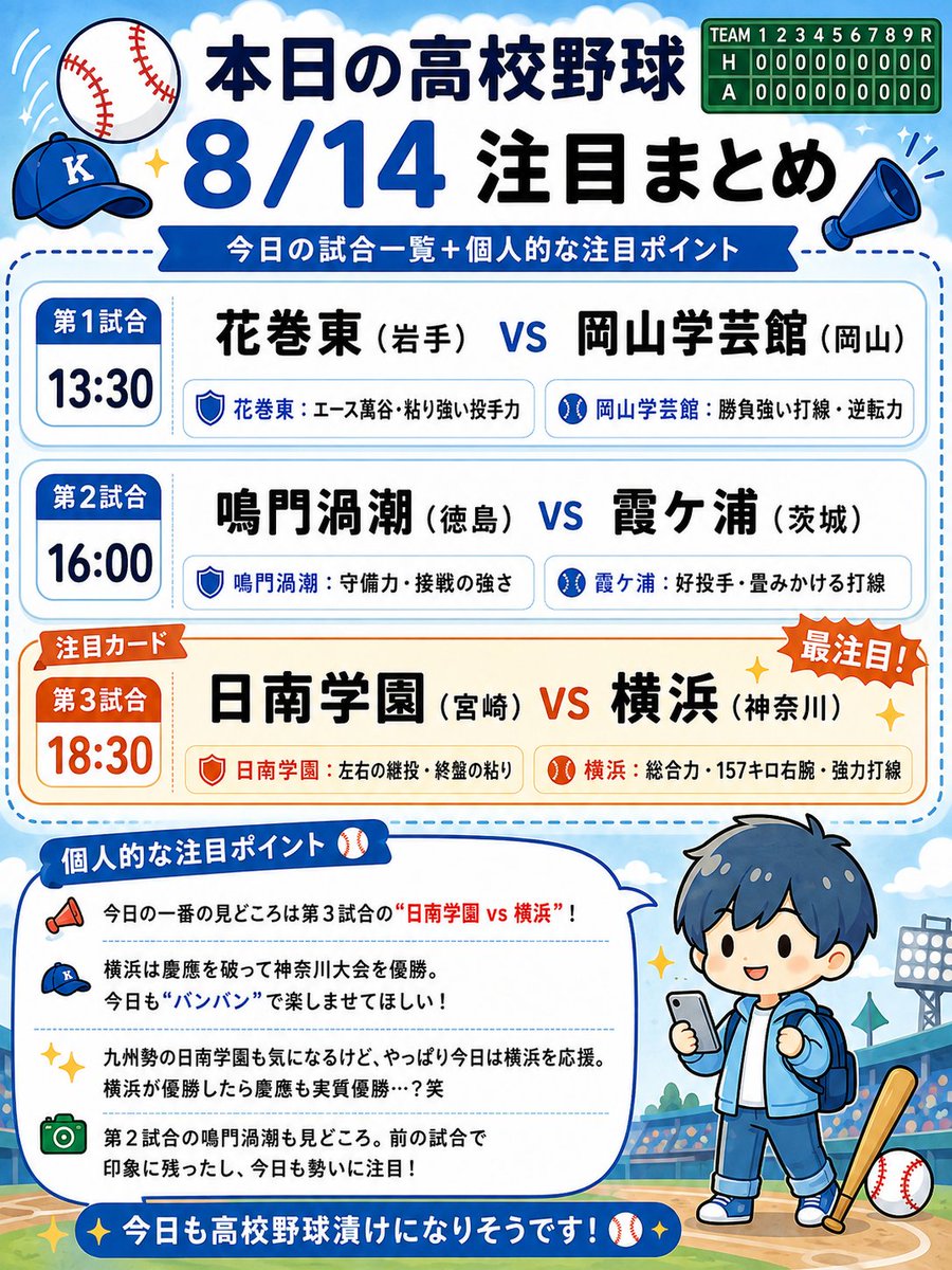 横浜高校など2026年夏の甲子園を追う