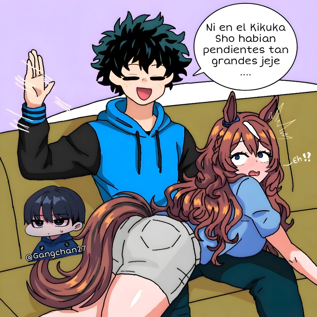 GangChan27's tweet photo. Buen Provecho Izuku 🦔 #Umamusume https://t.co/f8fRCnIJRQ