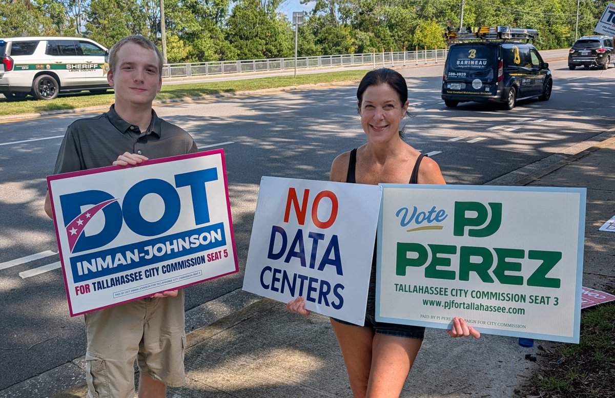 SeanThomasFL's tweet photo. Today was an amazing day outside sign waving for Matlow, PJ Perez and Dot Inman-Johnson, all whom are running for Tallahassee City Hall!
Make sure to vote early or on August 18th and let's make some real change here at home in TLH, FL! #MatlowForMayor #PJForTLH #VoteDOT https://t.co/vL5pelDuCF