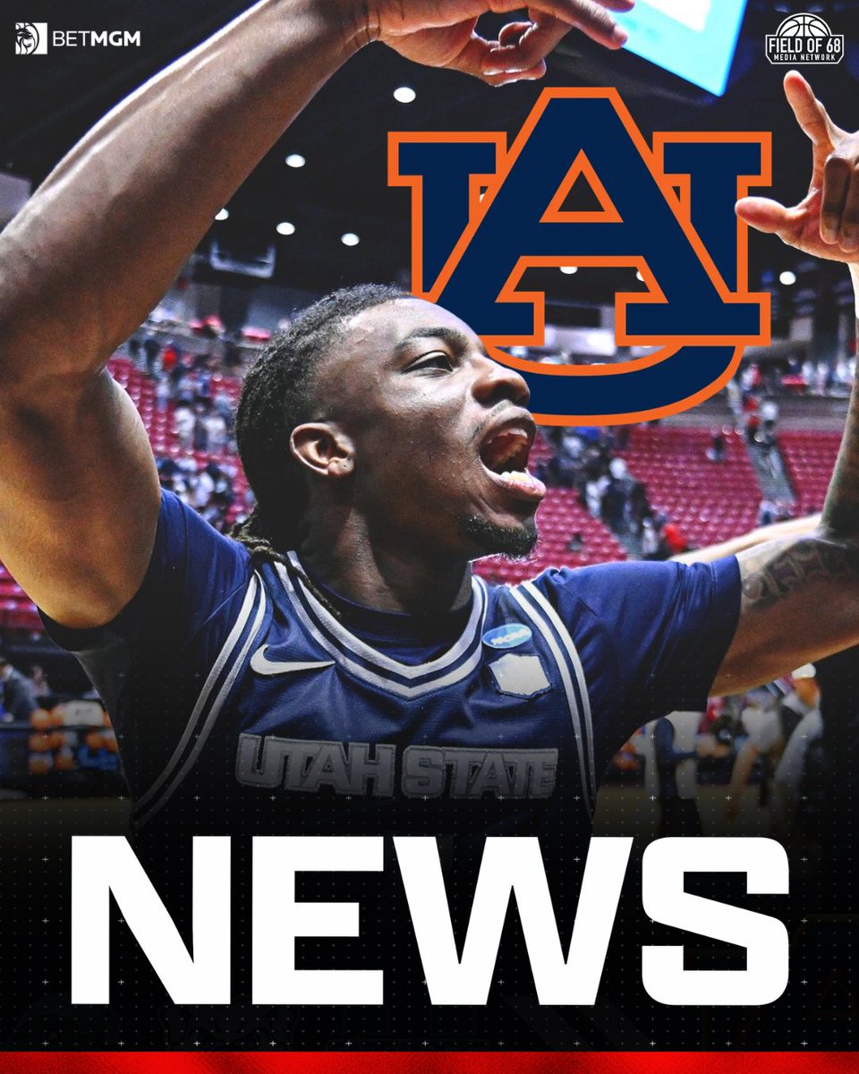 NEWS: Utah State transfer guard Kolby King has committed to Auburn, per @JoeTipton. King became eligible for a fifth season following an Ohio court ruling.