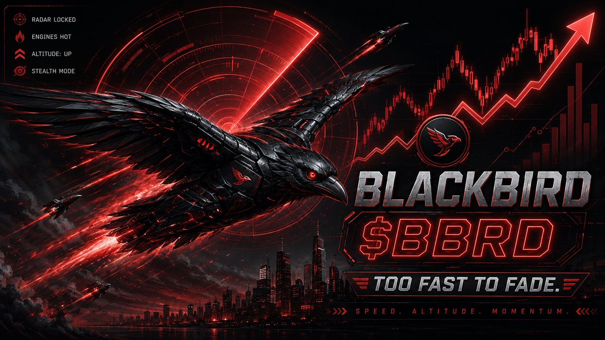 BlackBird71T's tweet photo. Radar locked. Engines hot. 🐦‍⬛🔥

$BBRD is coming for altitude.

Too Fast to Fade.

#BlackBird #BBRD #Solana #SolanaMemeCoin #MemeCoin #Crypto #CryptoTwitter #DeFi #Web3 #100x #Altcoin #SolanaSeason https://t.co/VCcupKWjcs