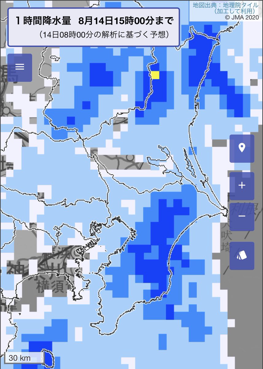 arakencloud's tweet photo. 千葉県の皆様、大雨にお気をつけください。
大気の非常に不安定な状態は8/15明け方にかけて続く見込みです。8/14午後にはまた雨が予想されています。最新の気象情報を確認してどうか安全にお過ごしください。 https://t.co/VzZTEEOGcA